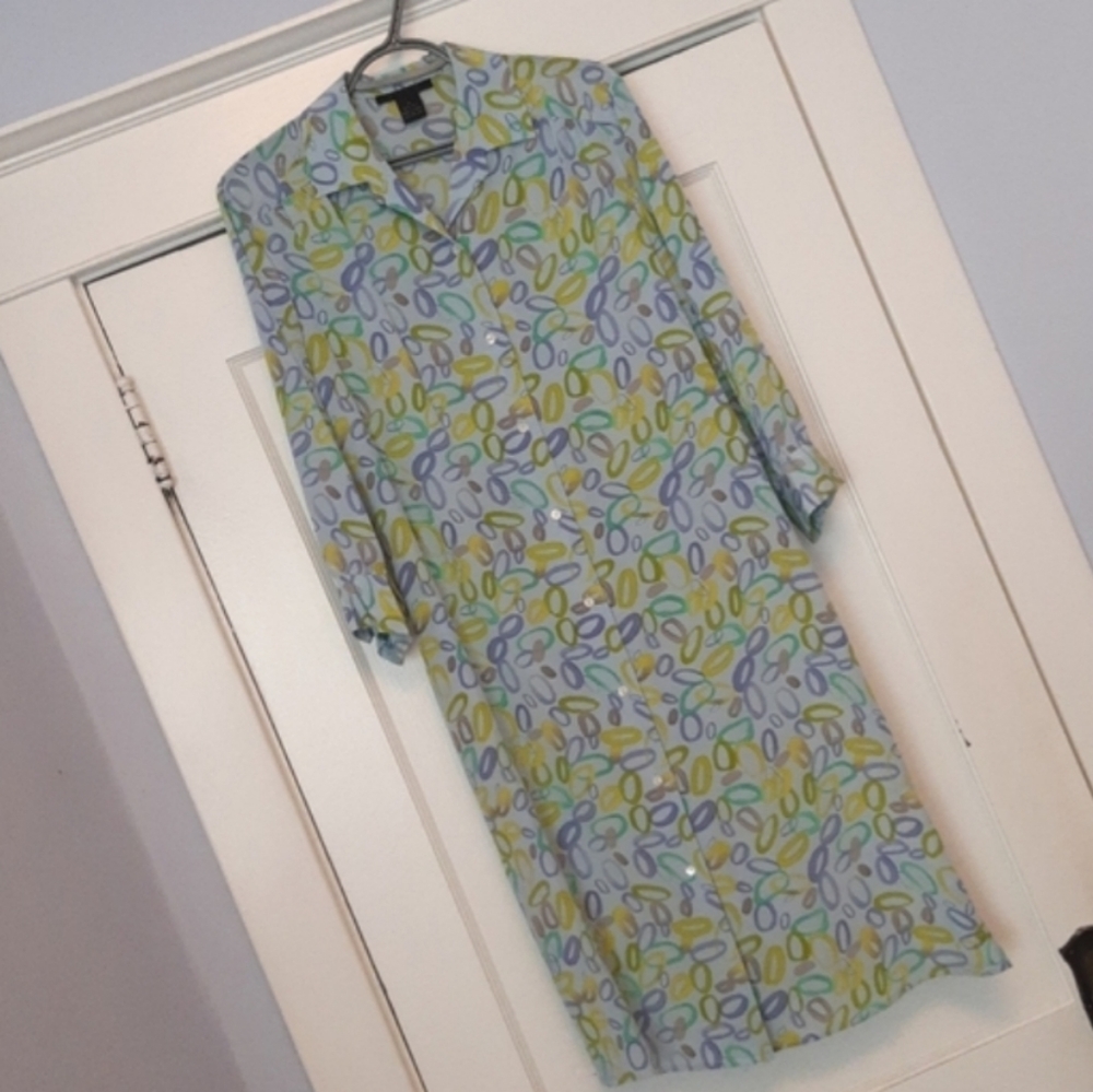 100% Silk Shirt Dress (Size 8) - The Limited
